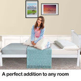 Kingston Slumber Single Wooden Bed Frame Base White Pine Adult Bedroom Furniture Timber Slat